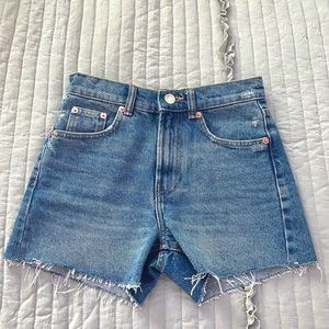 NWT Zara High Rise Straight Denim Shorts